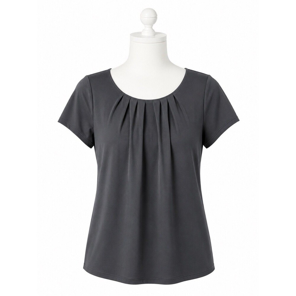 Women’s Worthington Petites PS Small Charcoal Gray Blouse Top Shirt Business
